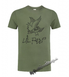 LIL PEEP - Logo Cry Baby - olivové pánske tričko