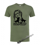 LIL PUMP - Portrait & Logo - olivové pánske tričko