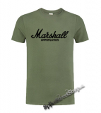 MARSHALL - Logo - olivové pánske tričko