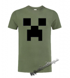 MINECRAFT - CREEPER - olivové pánske tričko
