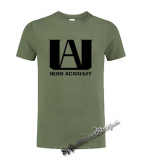 MY HERO ACADEMIA - Logo Crest - olivové pánske tričko