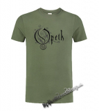 OPETH - Logo - olivové pánske tričko