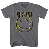 NIRVANA - Inverse Smiley - sivé pánske tričko