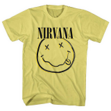 NIRVANA - Inverse Smiley - žlté pánske tričko