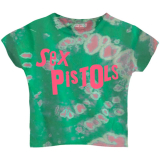 SEX PISTOLS - Logo - zelené dámske tričko crop top KR