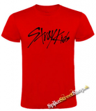 STRAY KIDS - Black Logo - červené detské tričko