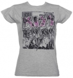KISS - Detroit Skinny Fit - sivé dámske tričko