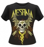 ALESANA - Skull Wings Skinny T-Shirt - čierne dámske tričko