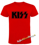 KISS - Logo Black - červené detské tričko