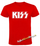 KISS - Logo White - červené detské tričko