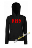KISS - Logo Red - čierna dámska mikina