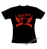 RED HOT CHILI PEPPERS - Red Logo Table - čierne dámske tričko
