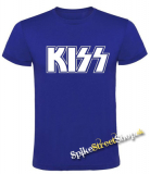 KISS - Logo White - kráľovskymodré pánske tričko