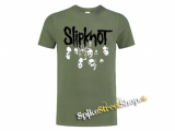 SLIPKNOT - Band - olivové pánske tričko