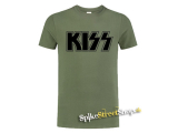 KISS - Logo Black - olivové detské tričko