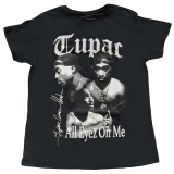 2 PAC - TUPAC - All Eyez B&W - čierne dámske tričko