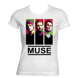 MUSE - Graffiti Band - biele dámske tričko