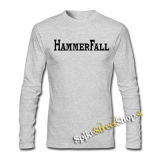 HAMMERFALL - Logo - šedé pánske tričko s dlhými rukávmi
