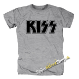 KISS - Logo Black - sivé pánske tričko