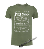 PETER STEELE - Jack Daniels Crest - olivové pánske tričko