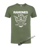 RAMONES - 1974 - olivové pánske tričko