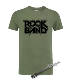 ROCK BAND - Logo - olivové pánske tričko