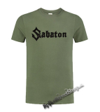 SABATON - Logo - olivové pánske tričko
