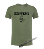 SCORPIONS - Logo - olivové pánske tričko