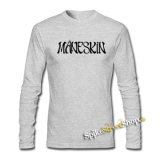 MANESKIN - Logo - šedé pánske tričko s dlhými rukávmi