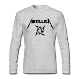 METALLICA - Ninja Logo - šedé pánske tričko s dlhými rukávmi