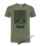 SLIPKNOT - People shit - olivové pánske tričko