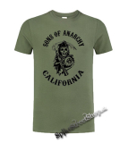 SONS OF ANARCHY - California - olivové pánske tričko