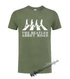 BEATLES - Abbey Road Silhouette - olivové detské tričko