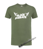 BLACK SABBATH - Logo - olivové detské tričko
