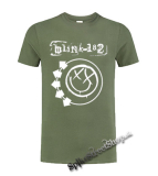 BLINK 182 - Logo & Smile - olivové detské tričko