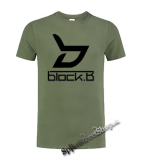 BLOCK B - Logo - olivové detské tričko