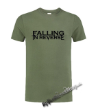 FALLING IN REVERSE - Logo - olivové detské tričko