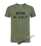 LED ZEPPELIN - Logo - olivové detské tričko