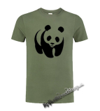 PANDA - olivové detské tričko