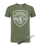 RAMONES - Johnny Ramone Army Logo - olivové detské tričko