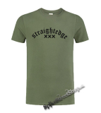 STRAIGHTEDGE - Logo - olivové detské tričko
