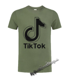 TIK TOK - Double Logo - olivové detské tričko