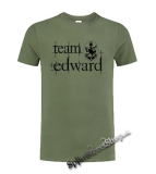 TEAM EDWARD - Twilight Eclipse - olivové pánske tričko