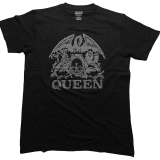 QUEEN - Crest Diamante - čierne pánske tričko