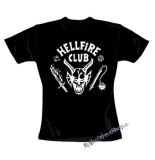 STRANGER THINGS - HELLFIRE CLUB - čierne dámske tričko