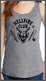 STRANGER THINGS - HELLFIRE CLUB - Ladies Vest Top - šedé