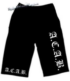 Kraťasy A.C.A.B. - Ľahké  sieťované čierne letné šortky