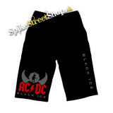 Kraťasy AC/DC - Black Ice Silhouette - Ľahké  sieťované čierne letné šortky