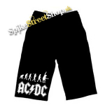 Kraťasy AC/DC - Hardrock Evolution - Ľahké  sieťované čierne letné šortky