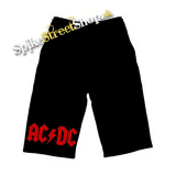Kraťasy AC/DC - Red Logo - Ľahké  sieťované čierne letné šortky